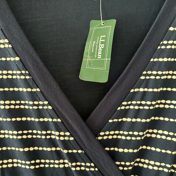 L.L.Bean Black and White Sleeveless Dress Size Medium NWT - Picture 3 of 3